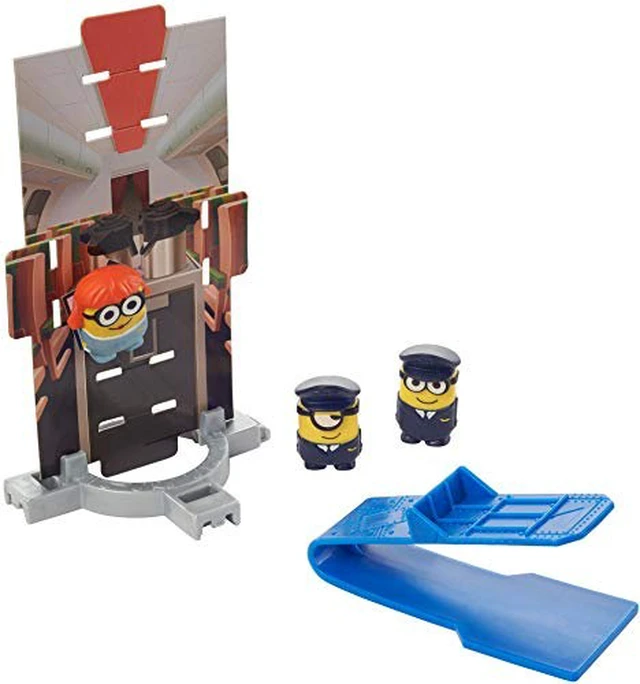 Main image of Minions: The Rise of Gru Splat'ems Multipack Pilot with 3 Mini Minion Figures with Deluxe Launcher and Sticky Targets, Gift for Kids 4 Years & Older