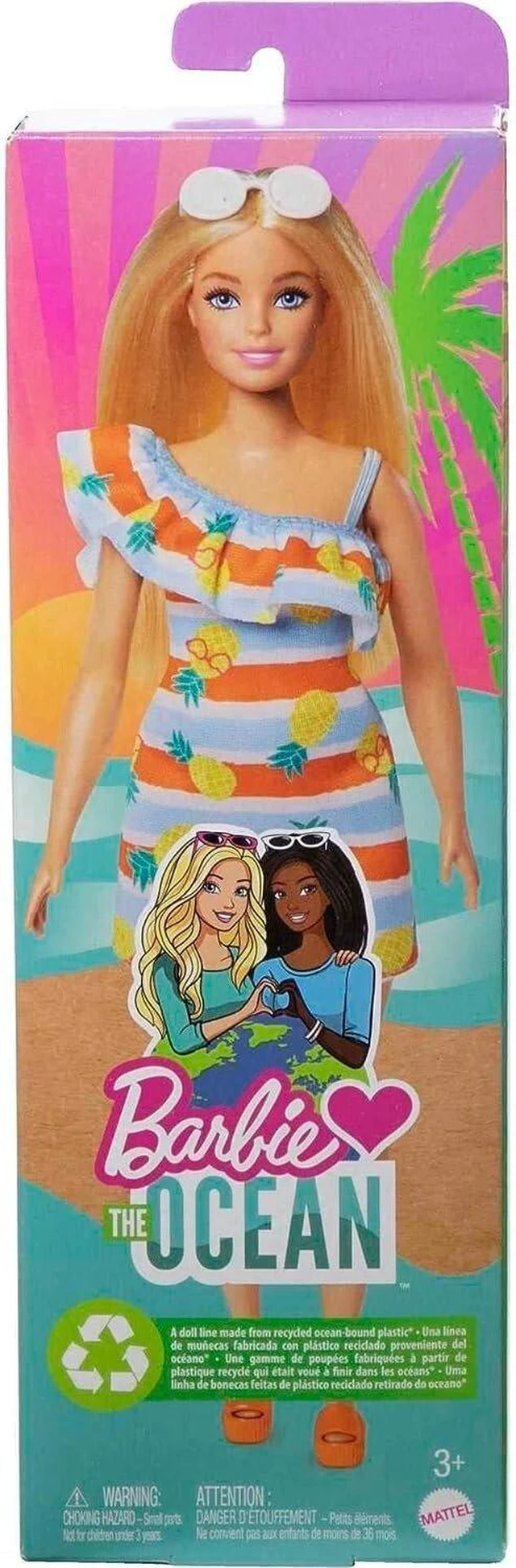 Main image of Barbie Loves the Ocean Doll, Blonde with Floral/pinapples Sundress