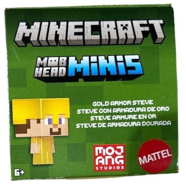 Main image of Minecraft Toys, Mob Head Minis Figures - Gold Armor Steve