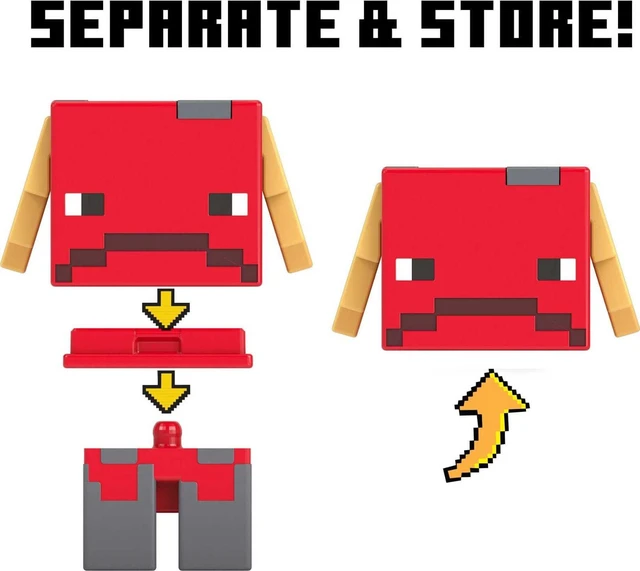Alt view image 4 of 4 - Minecraft Toys, Mob Head Minis Figures - Strider Arpenteur-New in Box