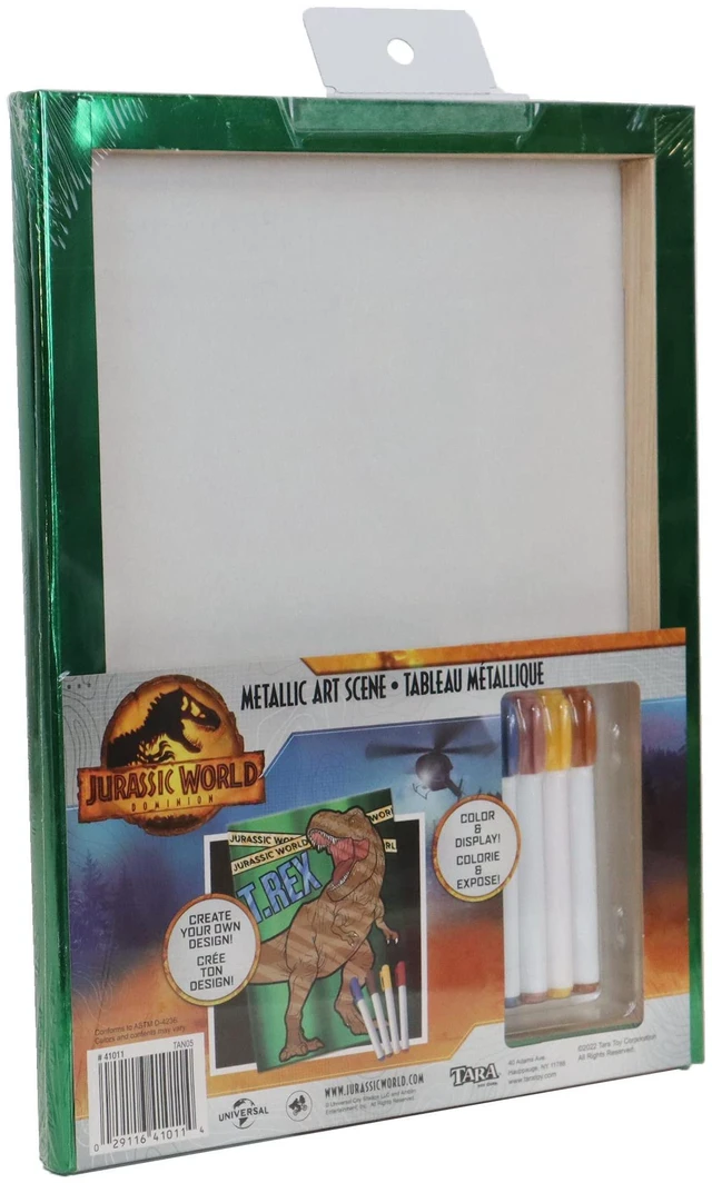 Alt view image 2 of 2 - Jurassic Metallic Art Scene
