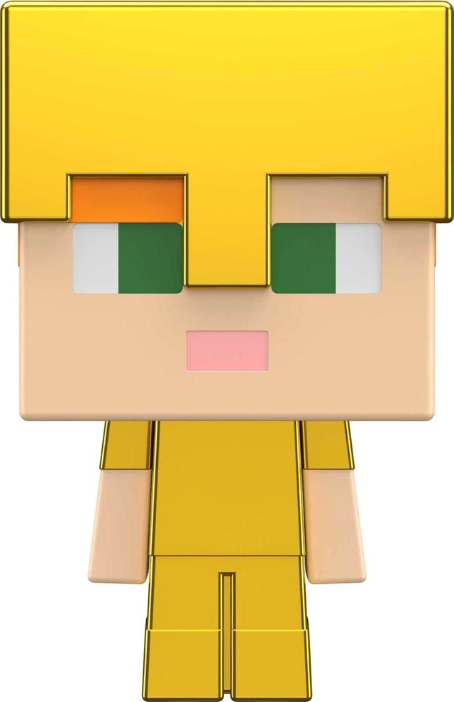 Alt view image 2 of 4 - Minecraft Toys, Mob Head Minis Figures - Alex In Gold Armor - New in Box