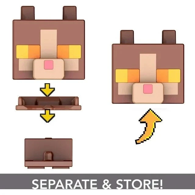 Alt view image 3 of 3 - Minecraft Toys, Mob Head Minis Figures - Stray Cat