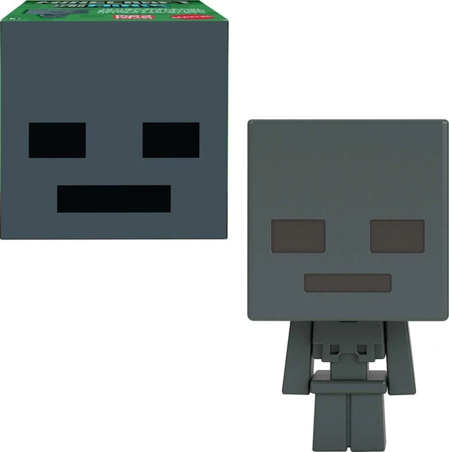 Main image of Minecraft Toys, Mob Head Minis Figures - Wither Skeleton - New in Box