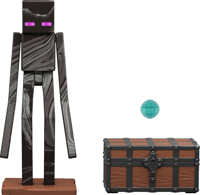 Alt view image 4 of 6 - Mattel Minecraft Action Figure & Accessories Toy Set, Enderman Posable Character Collectible Inspired by a Minecraft Movie, 3.25-inch Scale