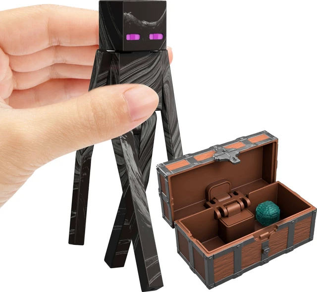 Alt view image 5 of 6 - Mattel Minecraft Action Figure & Accessories Toy Set, Enderman Posable Character Collectible Inspired by a Minecraft Movie, 3.25-inch Scale