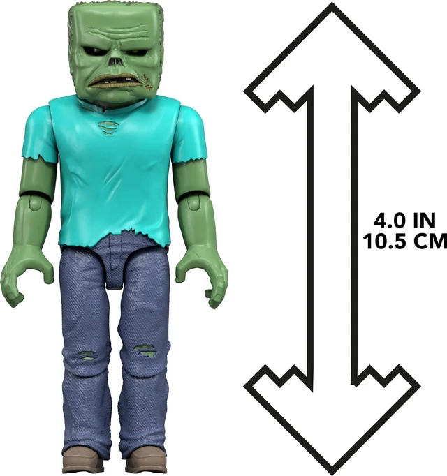 Alt view image 3 of 6 - Mattel Minecraft Action Figure & Accessories Set, Zombie Posable Character Collectible Inspired by a Minecraft Movie, 3.25-inch Scale