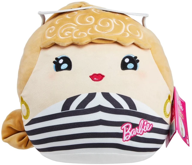Main image of Barbie Cuutopia Plush, 10-inch Soft Pillow Doll with Chevron Swimsuit & Felt Sun
