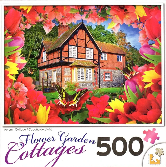 Main image of Autumn Cottage (Flower Garden Cottages 500), A 1000 Piece Jigsaw Puzzle by Lafayette Puzzle Factory