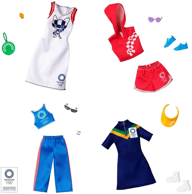 Alt view image 2 of 2 - Barbie Clothes: Outfit Inspired by Olympic Games Tokyo 2020 Doll, Sport Top and Skirt with Sneakers and Sunglasses, Gift for 3 to 8 Year Olds