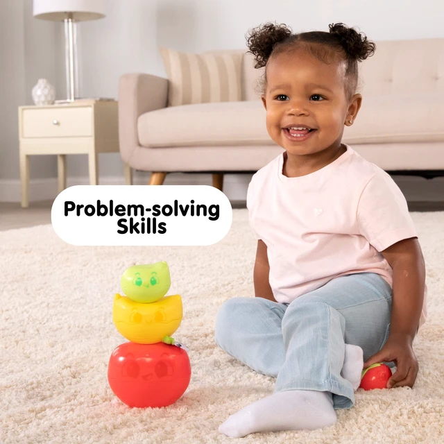 Alt view image 5 of 7 - Lamaze Stack & Nest Fruit Pals Nesting and Stacking Play Food Toys Colorful Baby Stacking Toys - Toddler Stacking Toys - Baby Sensory Toys Ages 12 Months and Up