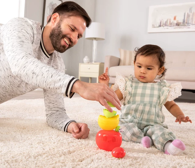 Alt view image 7 of 7 - Lamaze Stack & Nest Fruit Pals Nesting and Stacking Play Food Toys Colorful Baby Stacking Toys - Toddler Stacking Toys - Baby Sensory Toys Ages 12 Months and Up