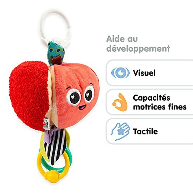 Alt view image 3 of 7 - LAMAZE Archer The Apple, Clip on Pram and Pushchair Newborn Baby Toy