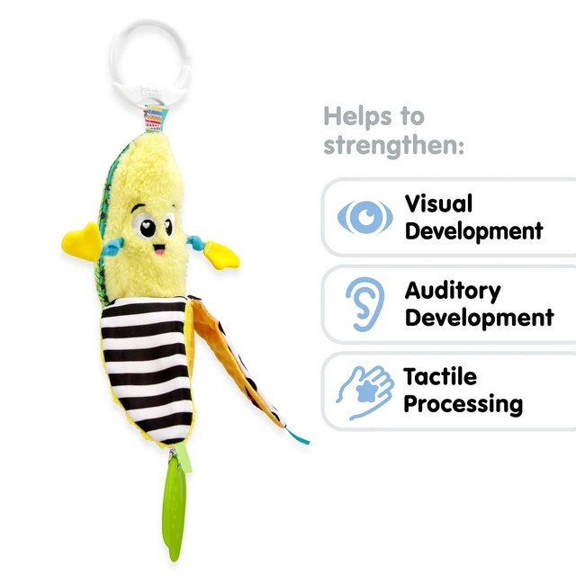 Alt view image 2 of 6 - LAMAZE Bea The Banana, Clip on Pram and Pushchair Newborn Baby Sensory Toy, With Colours and Sounds, Development for Boys and Girls Aged 0 to 24 Months