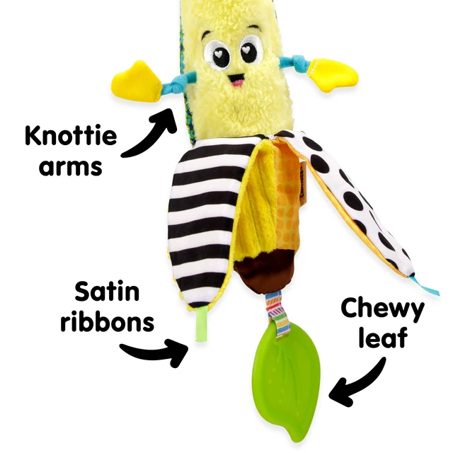 Alt view image 3 of 6 - LAMAZE Bea The Banana, Clip on Pram and Pushchair Newborn Baby Sensory Toy, With Colours and Sounds, Development for Boys and Girls Aged 0 to 24 Months