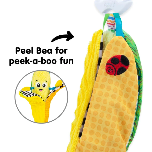 Alt view image 5 of 6 - LAMAZE Bea The Banana, Clip on Pram and Pushchair Newborn Baby Sensory Toy, With Colours and Sounds, Development for Boys and Girls Aged 0 to 24 Months