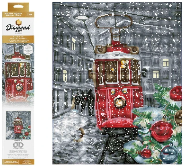 Main image of Diamond Art By Leisure Arts Holiday Streetcar 16"X20"