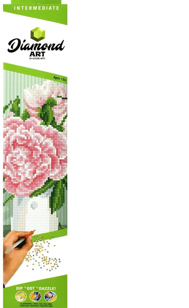 Main image of Diamond Art By Leisure Arts English Roses, 12"X12"