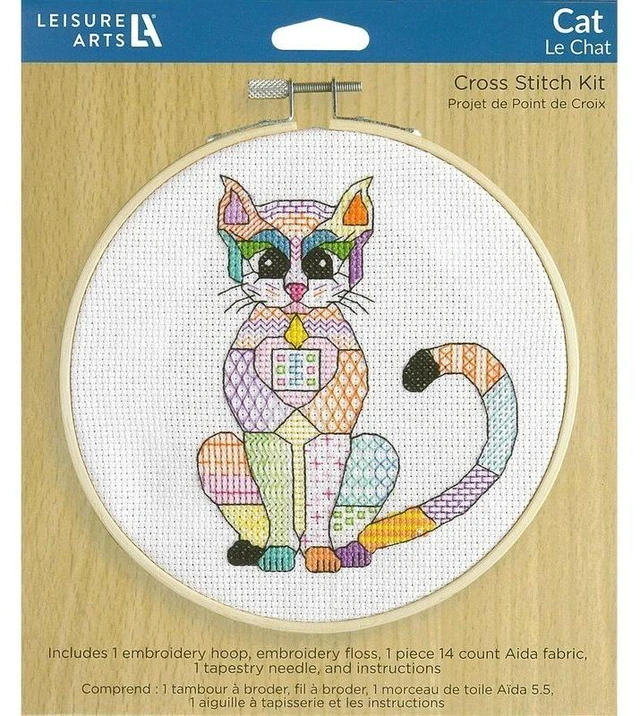 Main image of Leisure Arts Kit Cross Stitch 6" Cat