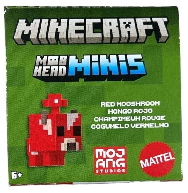 Main image of Minecraft Toys, Mob Head Minis Figures - Red Mooshroom