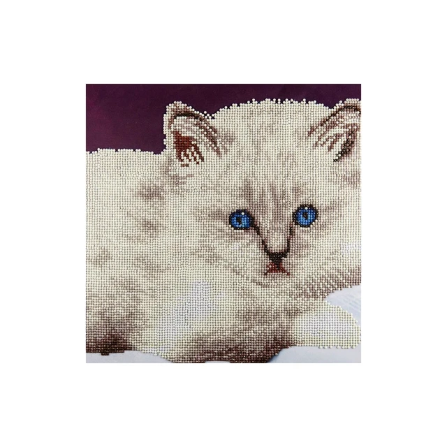 Alt view image 2 of 2 - Diamond Art By Leisure Arts White Cat, 12"X12"