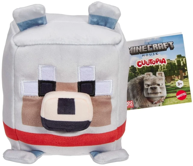 Main image of Minecraft Cuutopia Dennis the Wolf Plush Toy, 10-inch