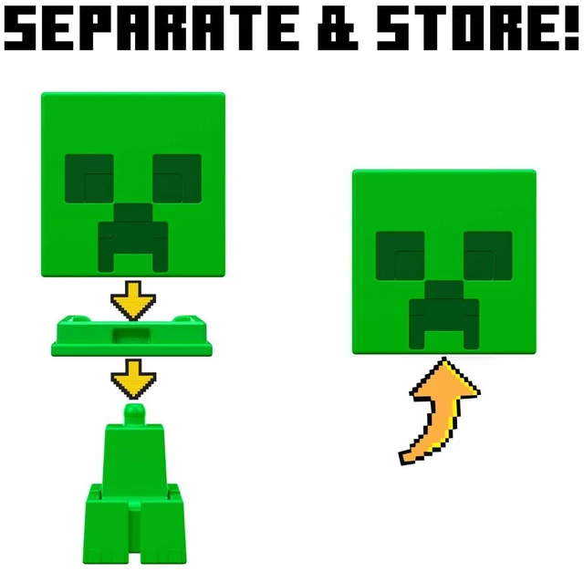 Alt view image 4 of 5 - Minecraft Toys, Mob Head Minis Figures - Creeper