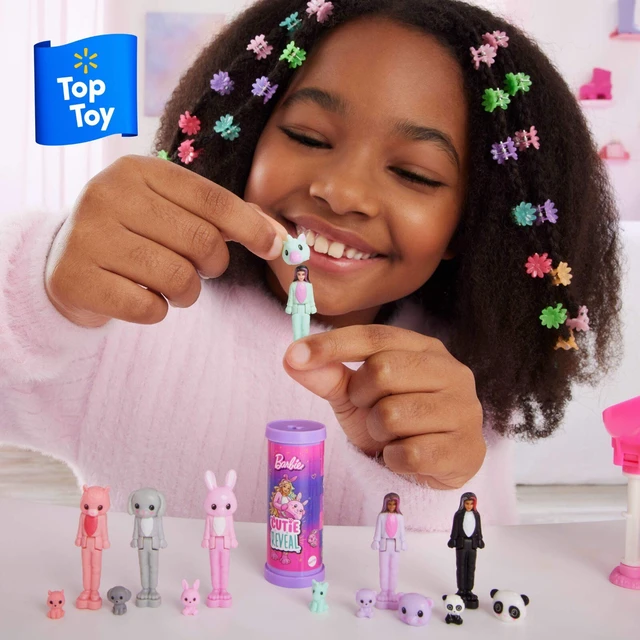 Alt view image 2 of 5 - Barbie Mini BarbieLand Cutie Reveal Doll & Pet, 1.5-inch Color Dream Series