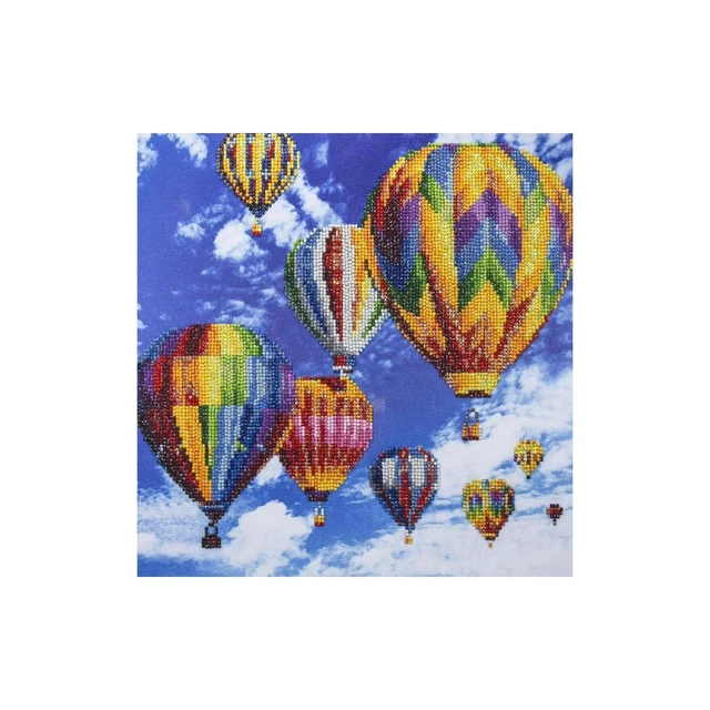 Alt view image 2 of 3 - Diamond Art By Leisure Arts Hot Air Balloons 16"X20"