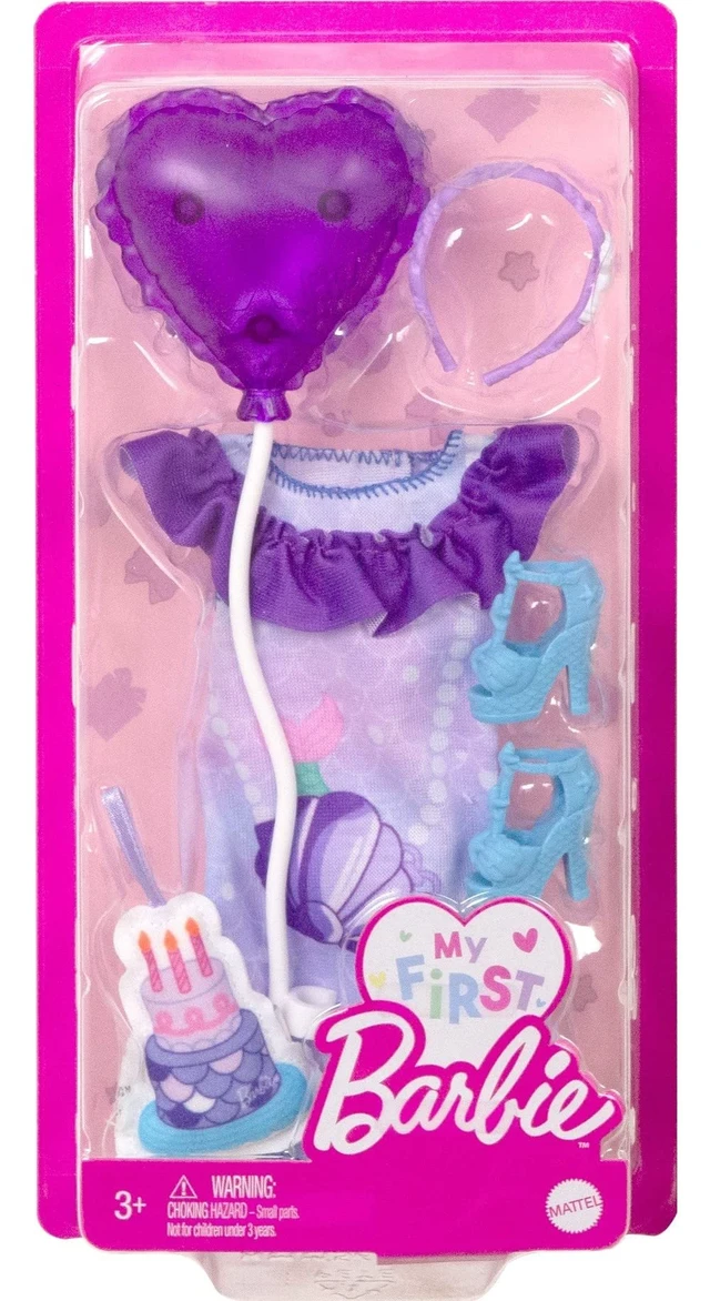 Alt view image 2 of 2 - Barbie My First Barbie Clothes, Fashion Pack for 13.5-inch Preschool Dolls, Setwith Mermaid Birthday Accessories & Party Supplies