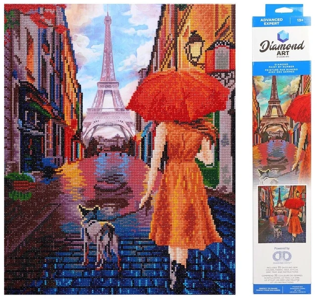 Main image of DIAMOND ART BY LEISURE ARTS Diamond Painting Kits 16"X20" Eiffel Tower