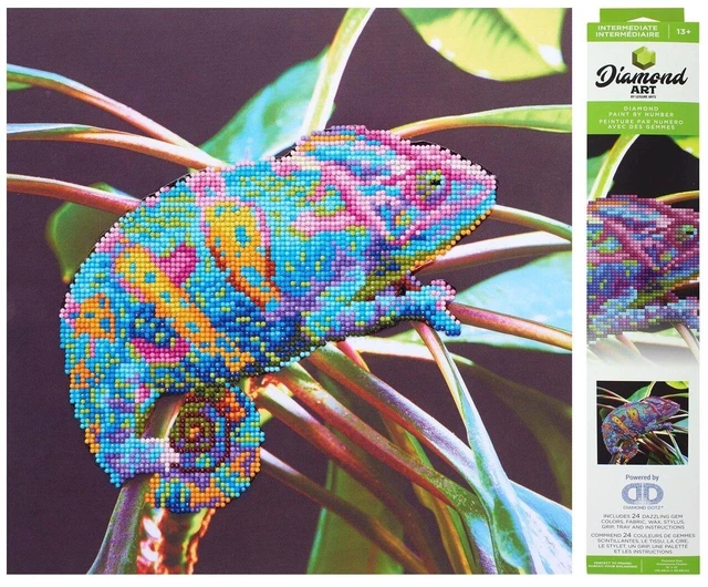 Main image of Diamond Art By Leisure Arts Chameleon, 12"X12"