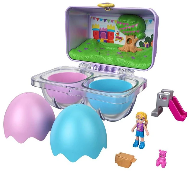 Main image of PoIIy Pocket, Mystery Surprise Egg Carton - Purple Birthday Party Bounce House Theme, Purple, Blue, Green