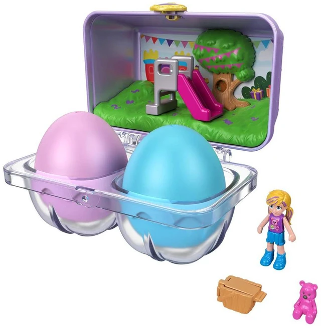 Alt view image 2 of 6 - PoIIy Pocket, Mystery Surprise Egg Carton - Purple Birthday Party Bounce House Theme, Purple, Blue, Green