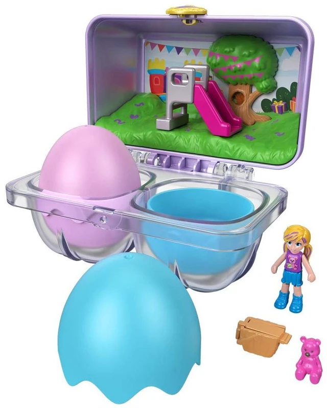 Alt view image 4 of 6 - PoIIy Pocket, Mystery Surprise Egg Carton - Purple Birthday Party Bounce House Theme, Purple, Blue, Green