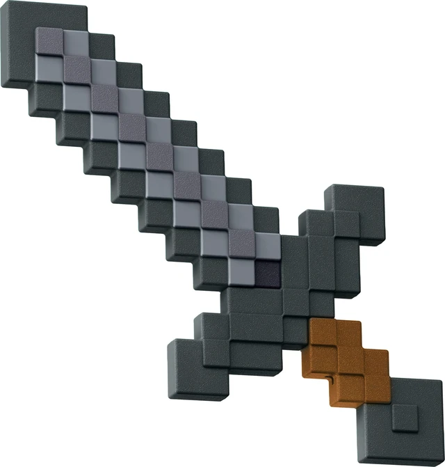 Alt view image 5 of 6 - Mattel Minecraft Role-Play Battle Toy Accessory Collection with Pixelated Design, Stone Sword