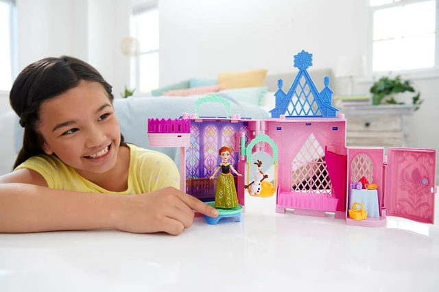 Alt view image 2 of 7 - Mattel Disney Frozen Toys, Storytime Stackers Anna's Arendelle Castle, Stackable Doll House with Small Doll, Olaf & 7 Pieces, Inspired by The Movies