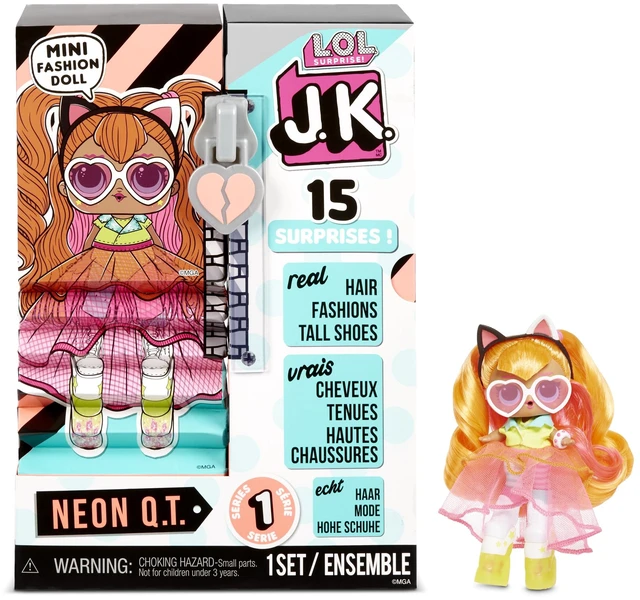 Main image of LOL Surprise JK Neon Q.T. Mini Fashion Doll With 15 Surprises, Great Gift for Kids Ages 4 5 6+