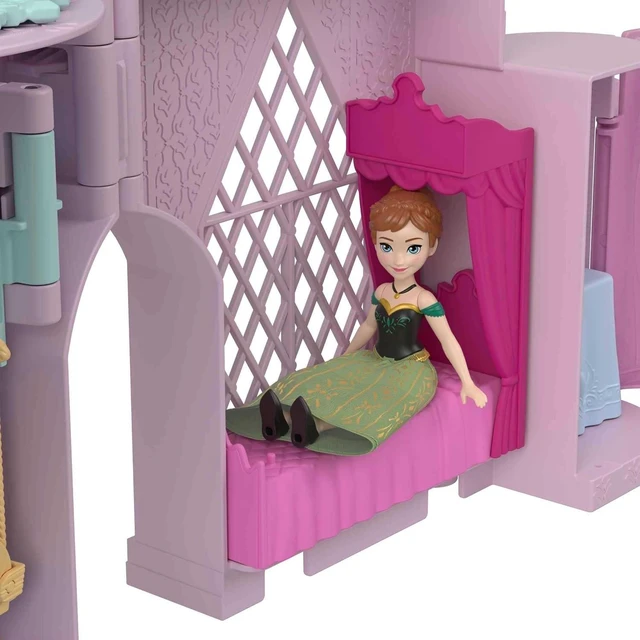 Alt view image 6 of 7 - Mattel Disney Frozen Toys, Storytime Stackers Anna's Arendelle Castle, Stackable Doll House with Small Doll, Olaf & 7 Pieces, Inspired by The Movies