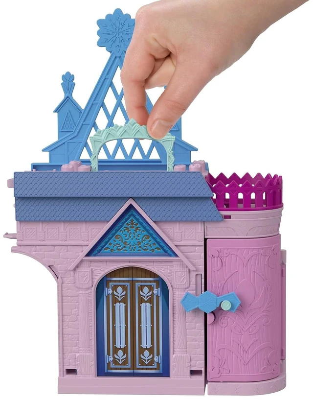 Alt view image 4 of 7 - Mattel Disney Frozen Toys, Storytime Stackers Anna's Arendelle Castle, Stackable Doll House with Small Doll, Olaf & 7 Pieces, Inspired by The Movies