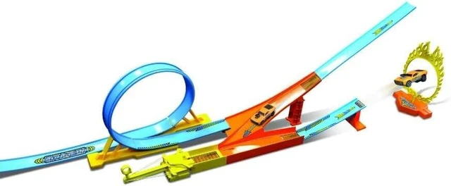Alt view image 2 of 4 - Fresh Metal 100 Loop & Launch Stunt Set w/ 1 car