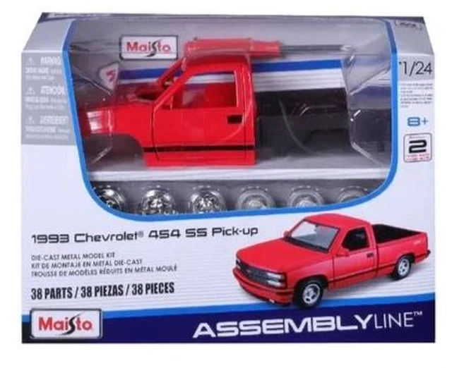 Main image of Maisto Assembly Line 1/24 AL 1993 Chevrolet 454 SS Pick-up (Red)