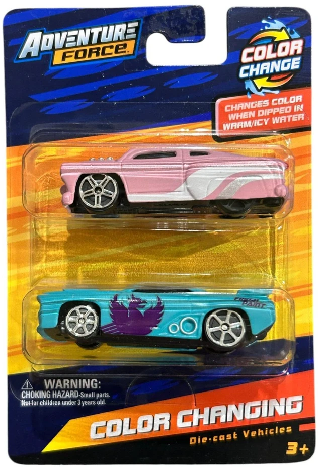 Main image of Adventure Force Color Changer Diecast Vehicles 2 Pack (Styles May Vary)
