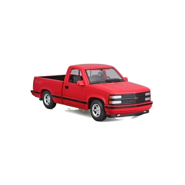 Alt view image 4 of 7 - Maisto Assembly Line 1/24 AL 1993 Chevrolet 454 SS Pick-up (Red)