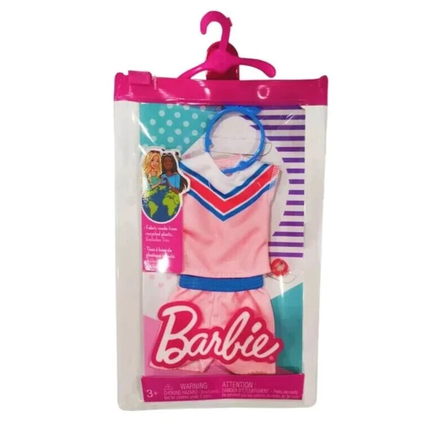 Main image of Barbie Fashions Doll Clothes with Sporty Shirt & Pink Shorts with 2 Accessories