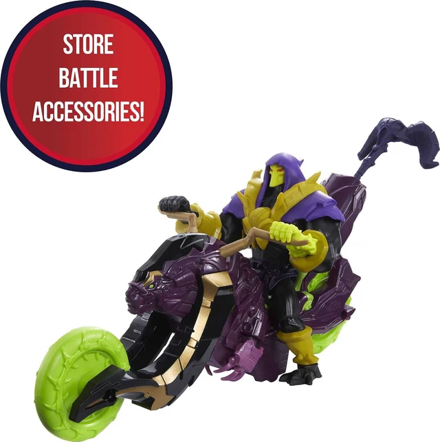 Alt view image 3 of 6 - Masters of the Universe He-Man and the Action Figure + Vehicle Based on Animated Series, Articulated Battle Characters, Gift for 4 Years and Older