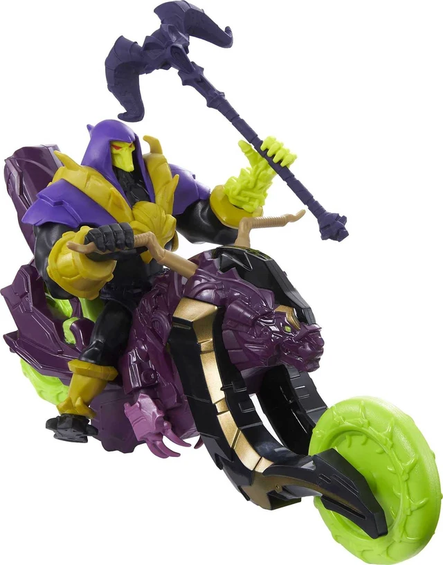Alt view image 4 of 6 - Masters of the Universe He-Man and the Action Figure + Vehicle Based on Animated Series, Articulated Battle Characters, Gift for 4 Years and Older