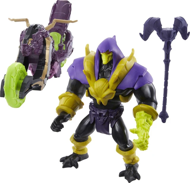 Alt view image 6 of 6 - Masters of the Universe He-Man and the Action Figure + Vehicle Based on Animated Series, Articulated Battle Characters, Gift for 4 Years and Older