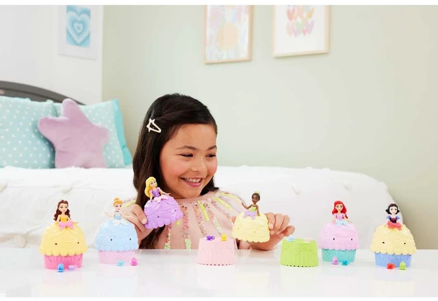 Alt view image 6 of 7 - Mattel Disney Princess Toys, Small Doll Cupcake Reveal with 5 Surprises Including Doll & 2 Tea Party Accessories, Inspired by Movies (Dolls May Vary)