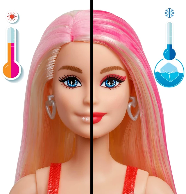 Alt view image 3 of 5 - Barbie Party Unboxed Doll & Accessories, Glam Party Series with 10 Surprises Including Color-Change, Red Sparkle Doll